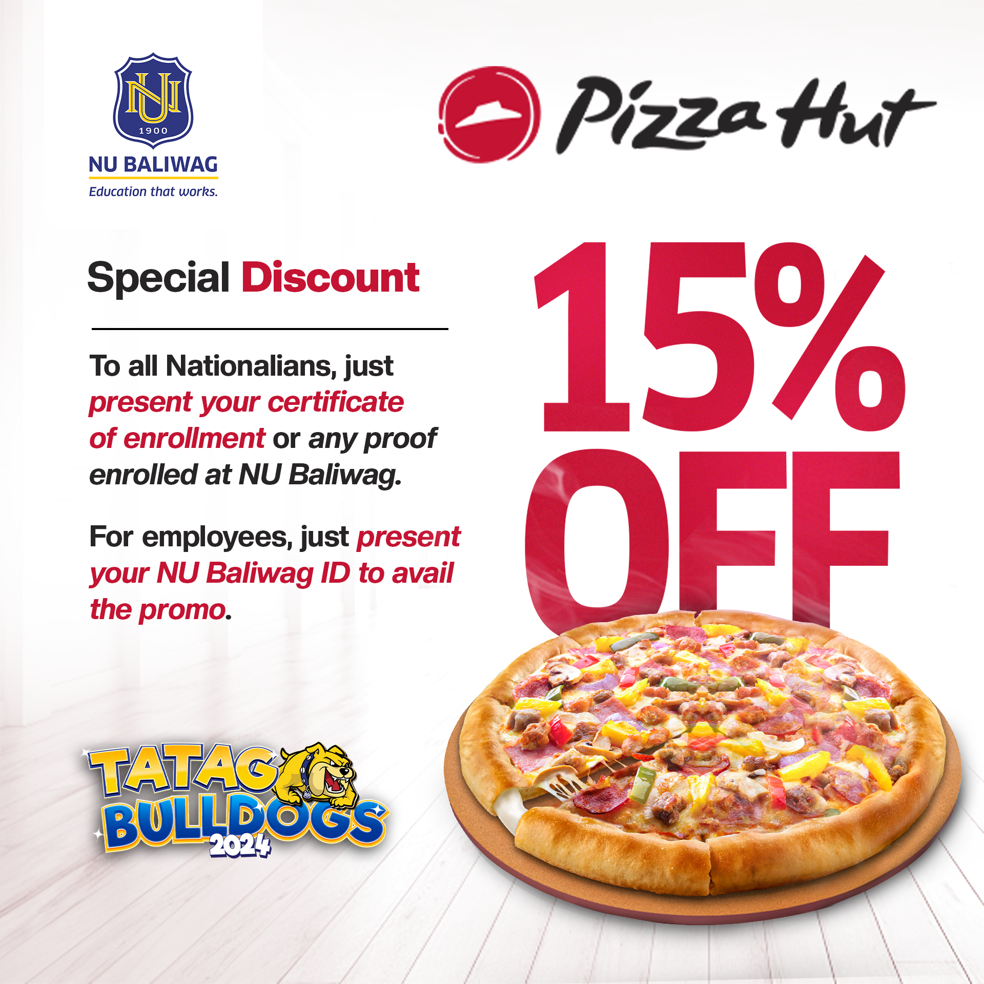 PIZZA HUT DISCOUNT